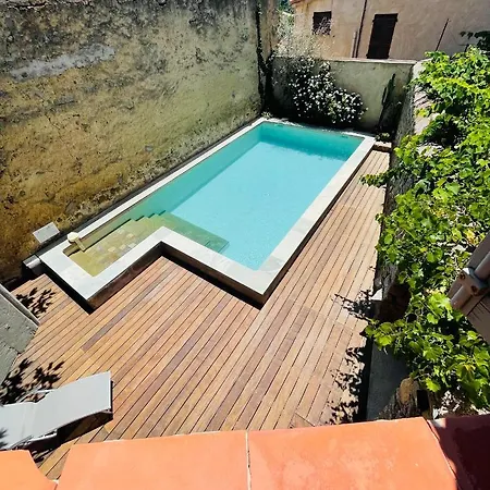 Air-conditioned Authentic Village House With Sea View, Terraces And Swimming Pool Villa